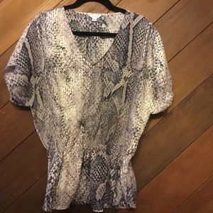 Calvin Klein snake print blouse size Medium